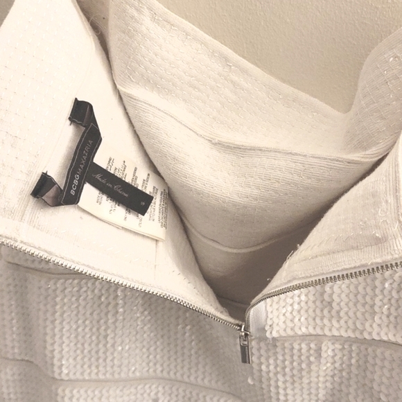 BCBG Max Azaria White Sequin Skirt - Picture 4 of 7